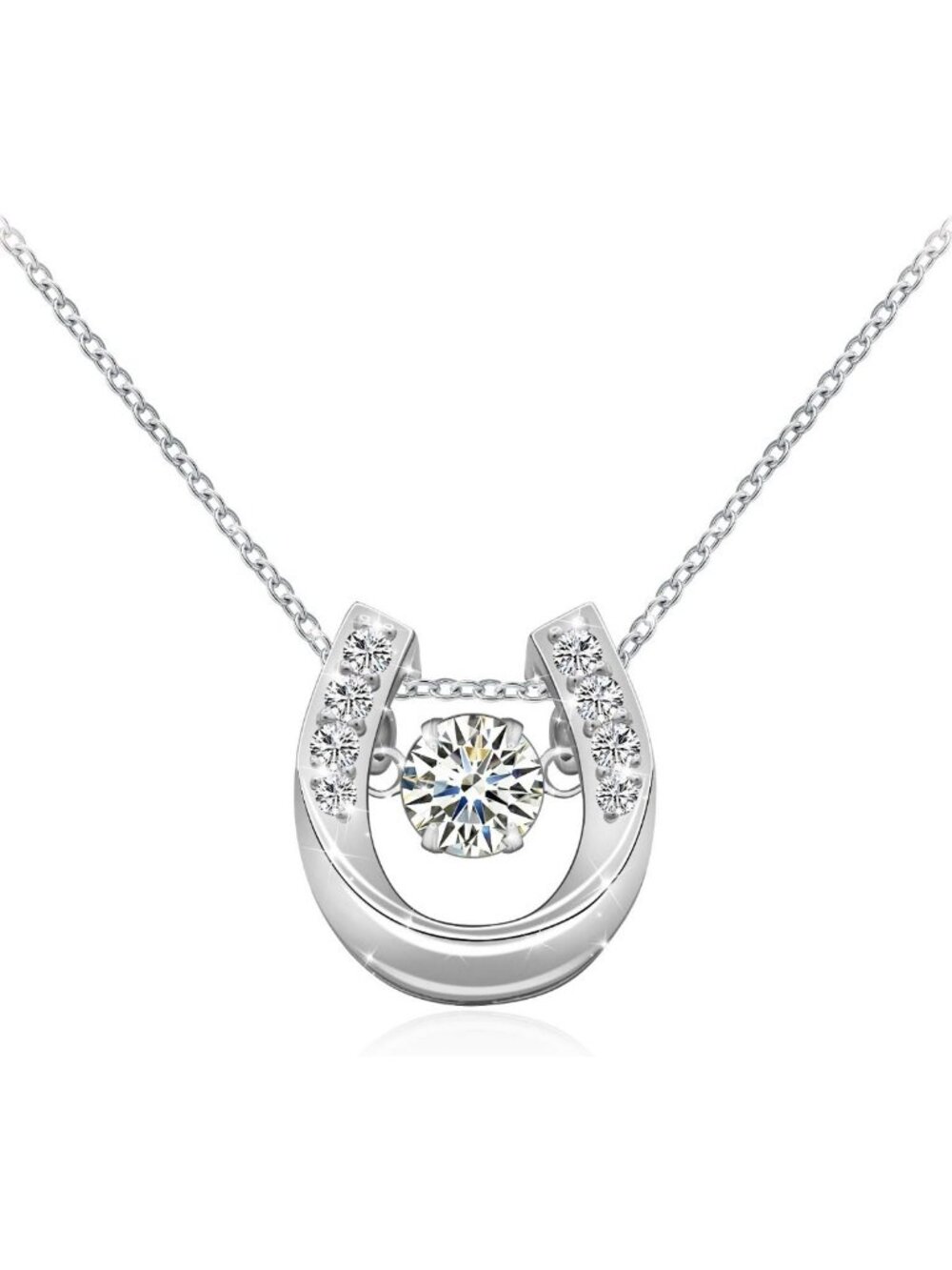 925 Silver Lucky Horseshoe U Pendant Necklace - Perfect Women's Jewelry Gift